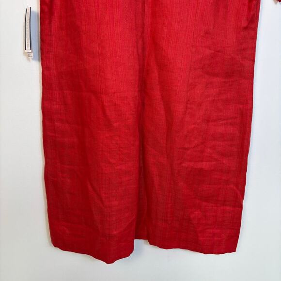 Pendleton Linen Lora Shift Dress Size 16 Cayenne Textured Red Relaxed Resort - Picture 5 of 12